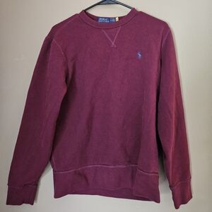 Polo by Ralph Lauren Men's Maroon Crewneck Sweatshirt